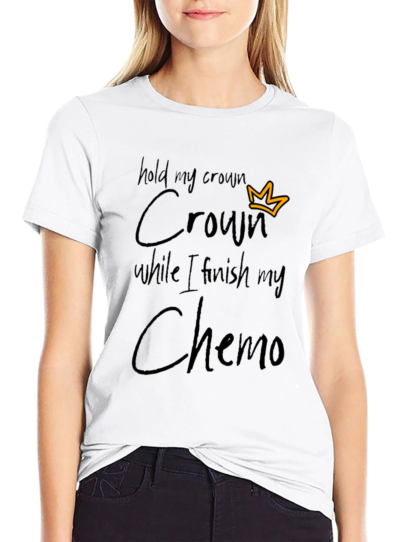 Hold My Crown Chemo T-Shirt - Black