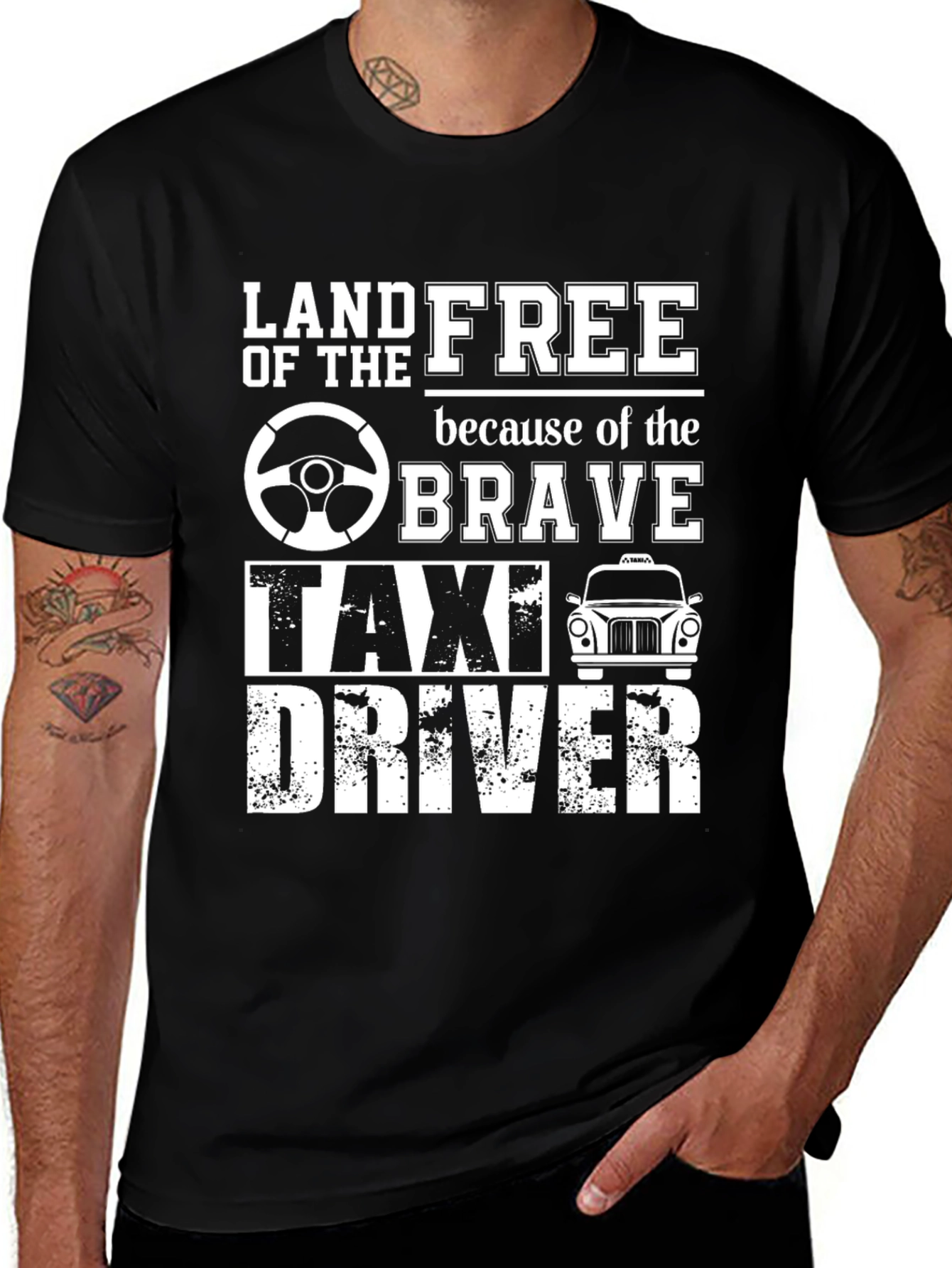 Land of the Free Taxi Driver T-Shirt