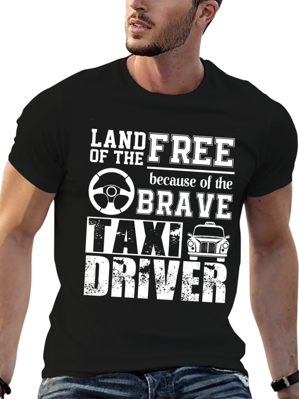Land of the Free Taxi Driver T-Shirt