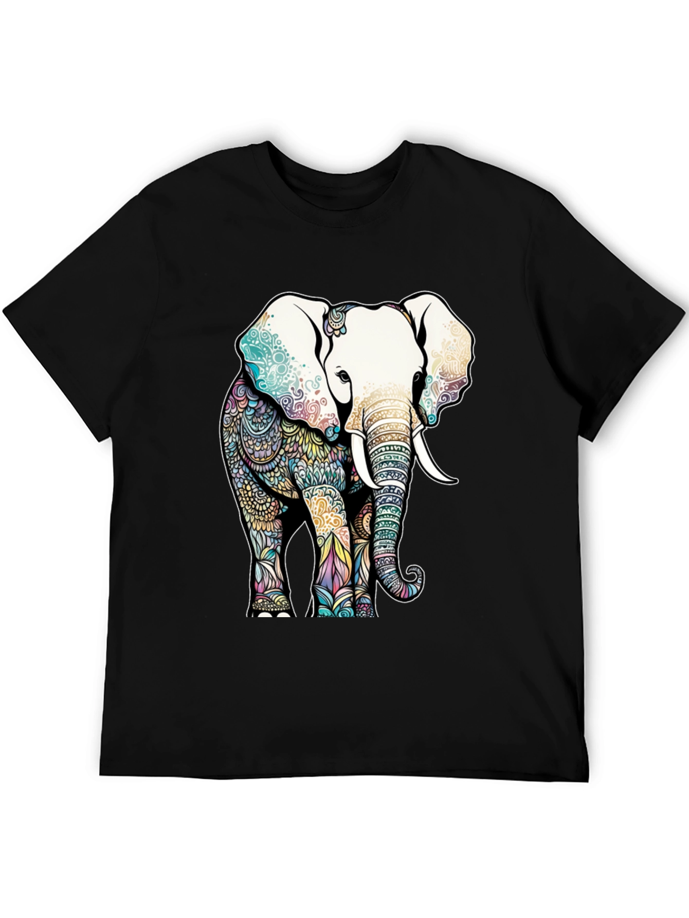 Elephant Mandala Graphic T-Shirt