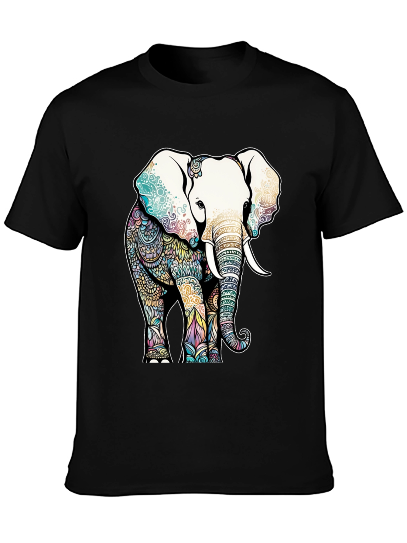 Elephant Mandala Graphic T-Shirt