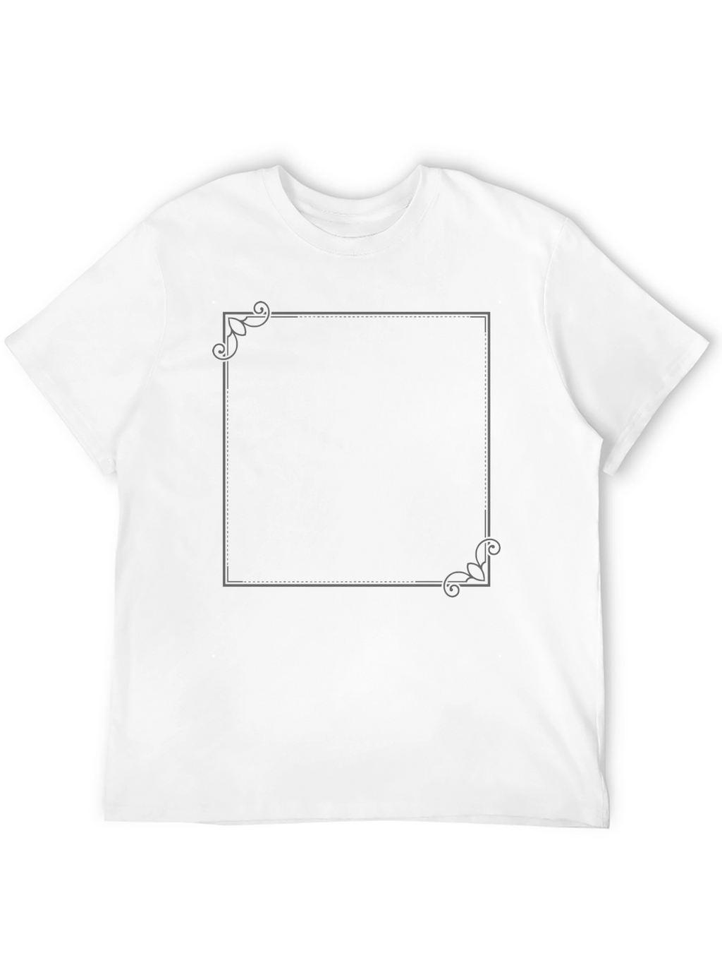 Elegant Framed Graphic Tee - Black