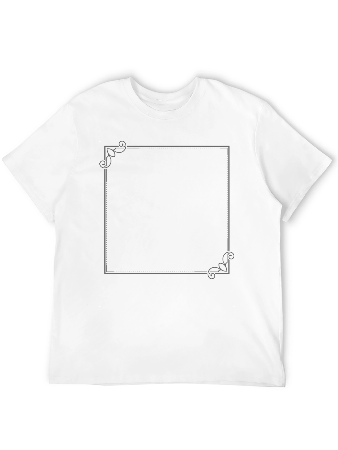 Elegant Framed Graphic Tee - Black