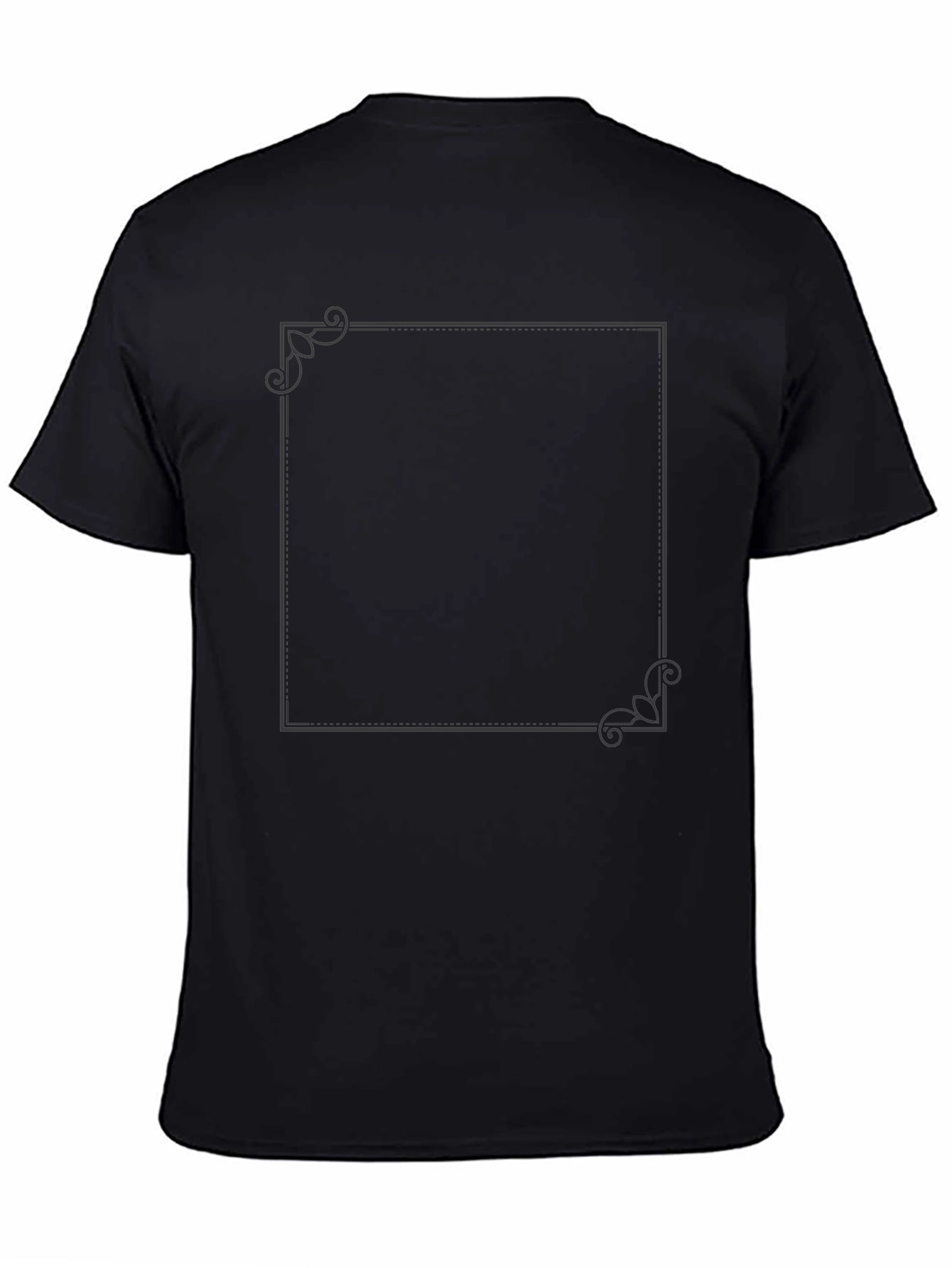 Elegant Framed Graphic Tee - Black