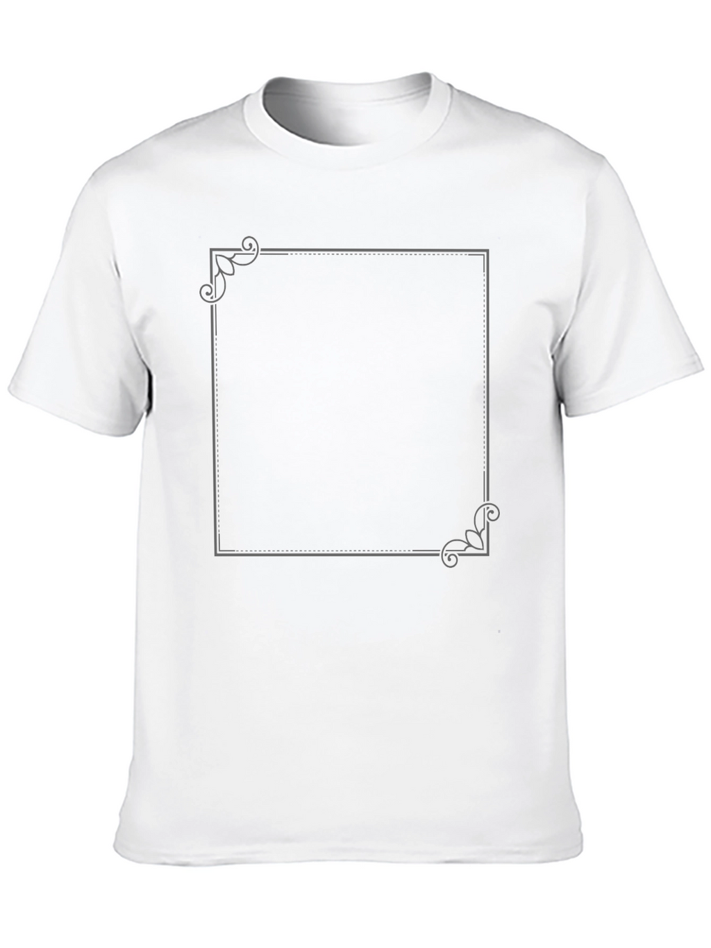 Elegant Framed Graphic Tee - Black