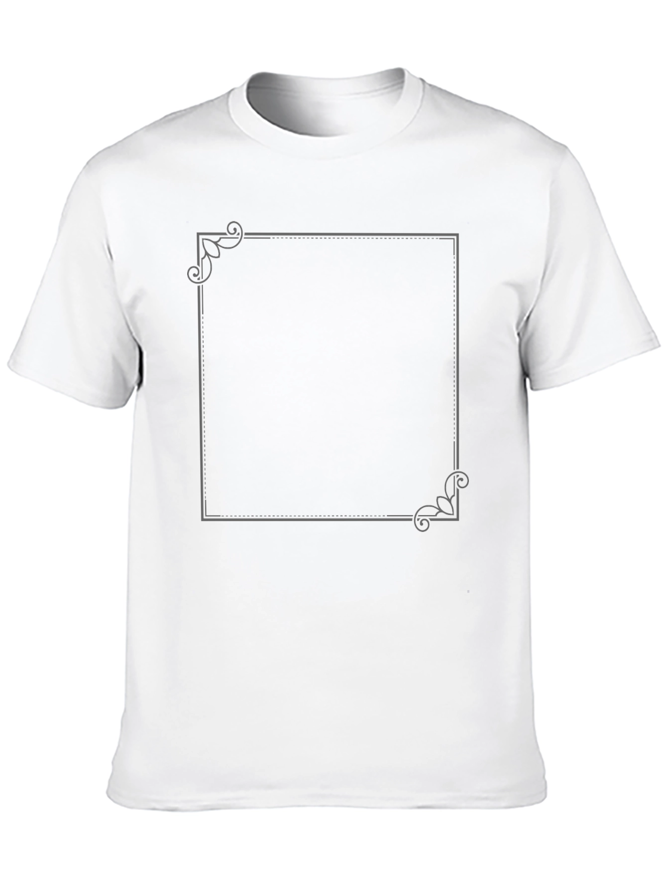 Elegant Framed Graphic Tee - Black