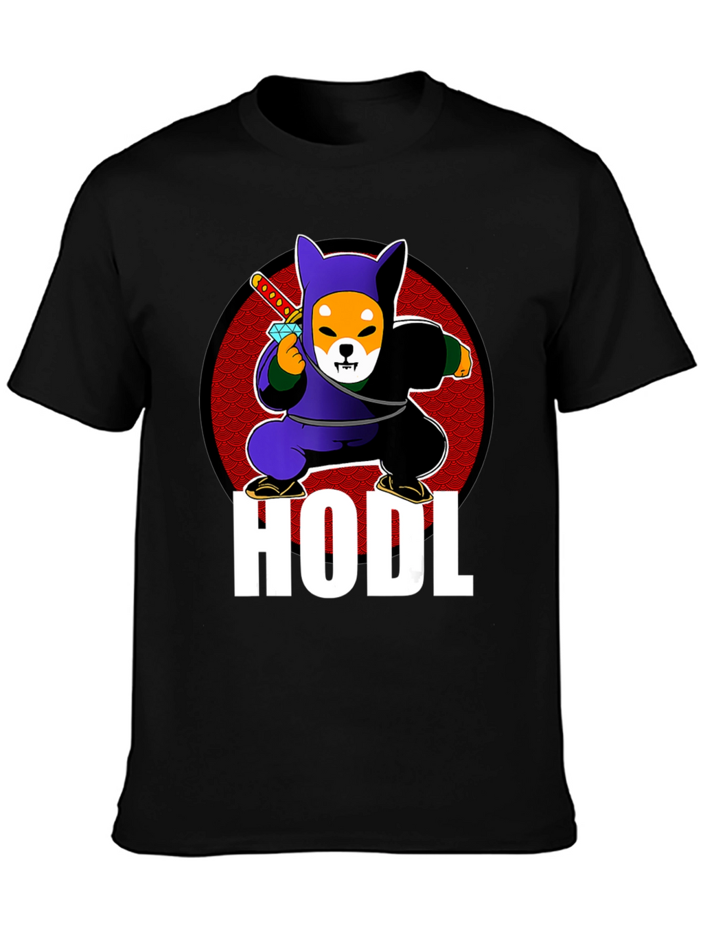 HODL Shiba Inu Ninja T-Shirt - Crypto Meme Tee