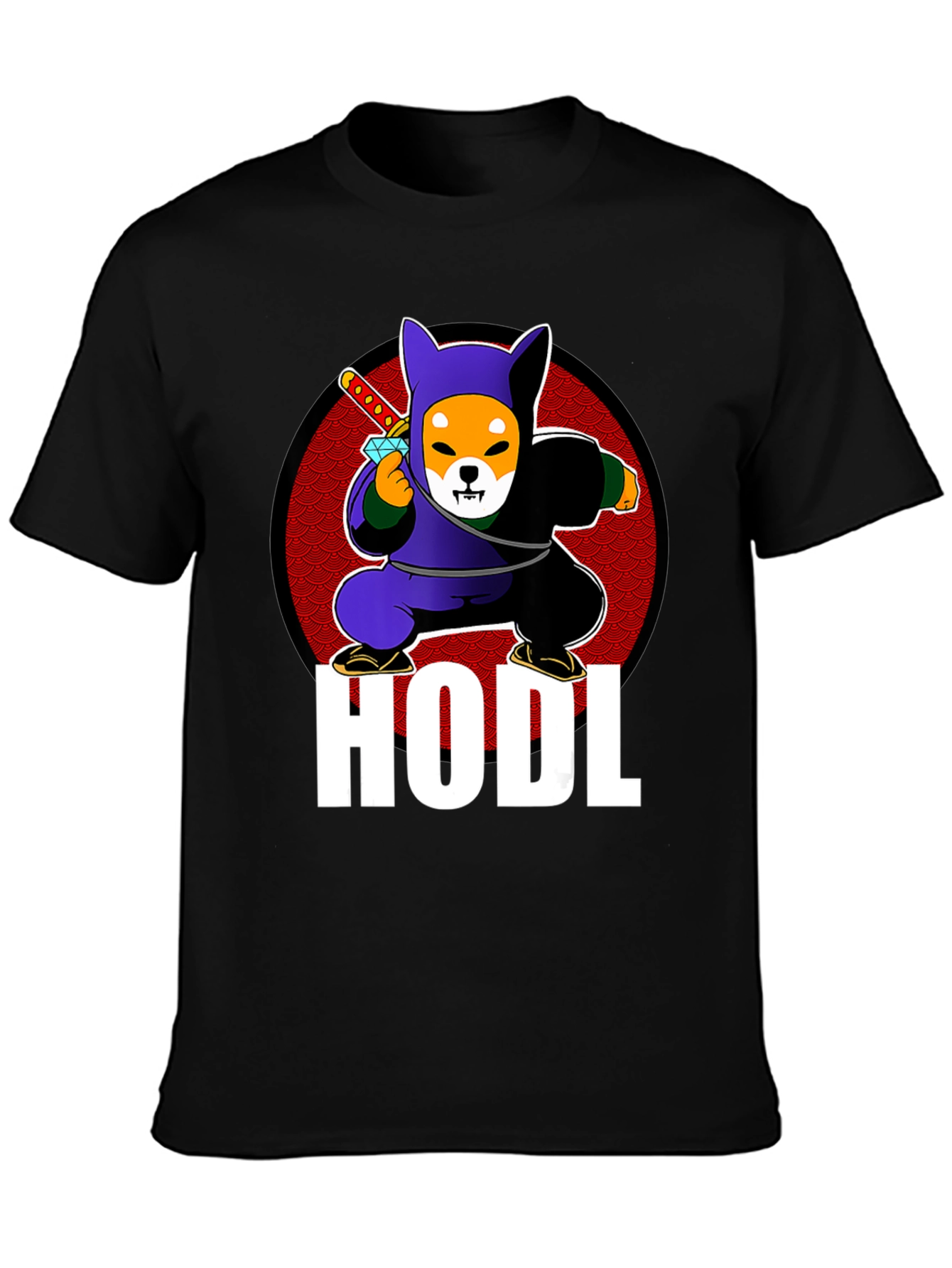 HODL Shiba Inu Ninja T-Shirt - Crypto Meme Tee