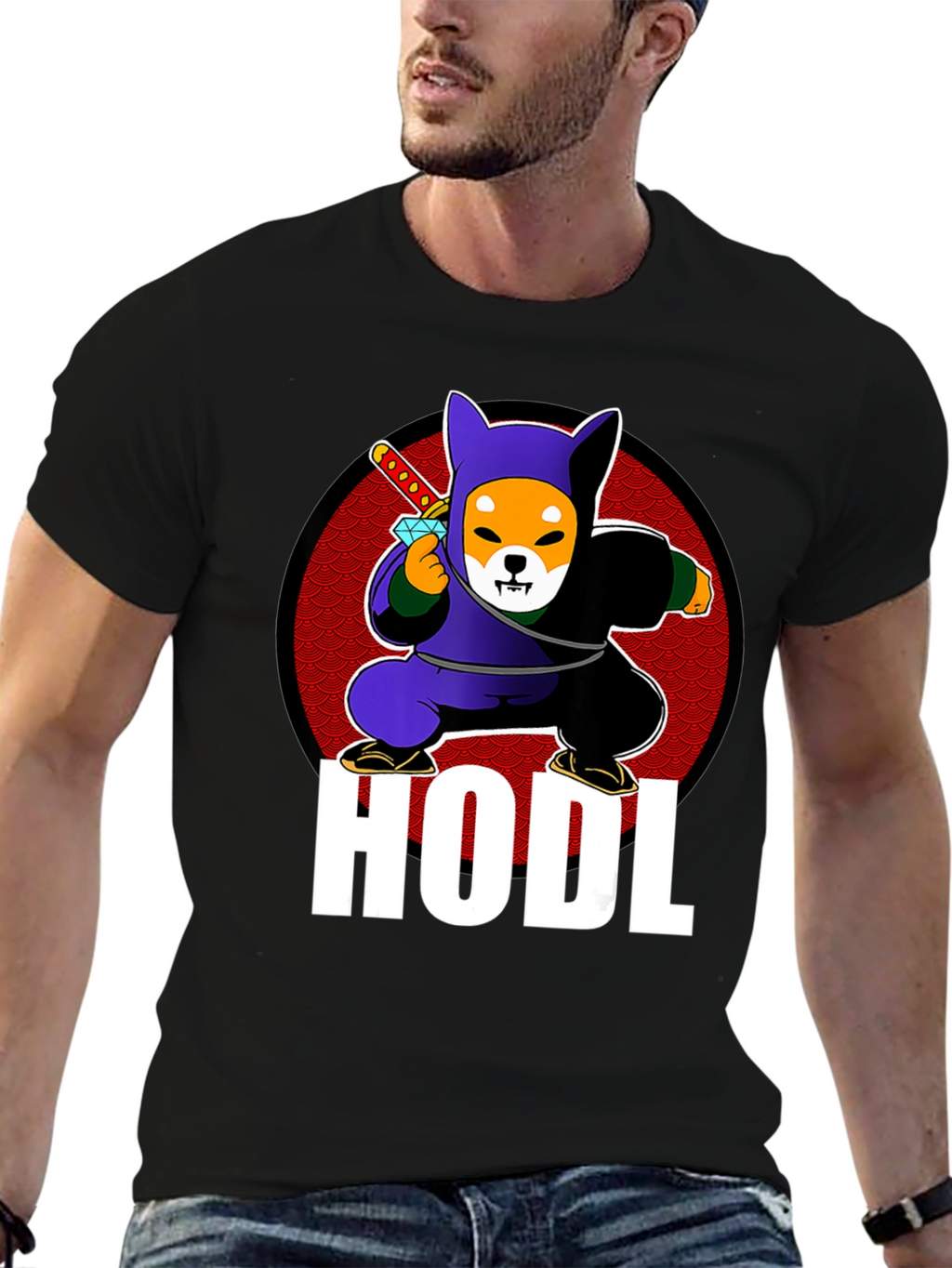 HODL Shiba Inu Ninja T-Shirt - Crypto Meme Tee