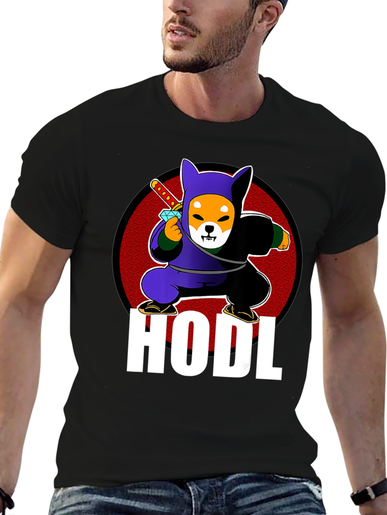 HODL Shiba Inu Ninja T-Shirt - Crypto Meme Tee