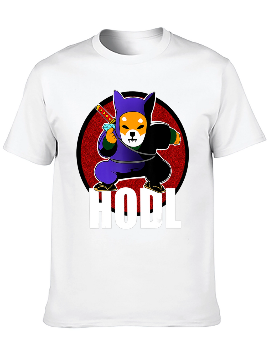 HODL Shiba Inu Ninja T-Shirt - Crypto Meme Tee