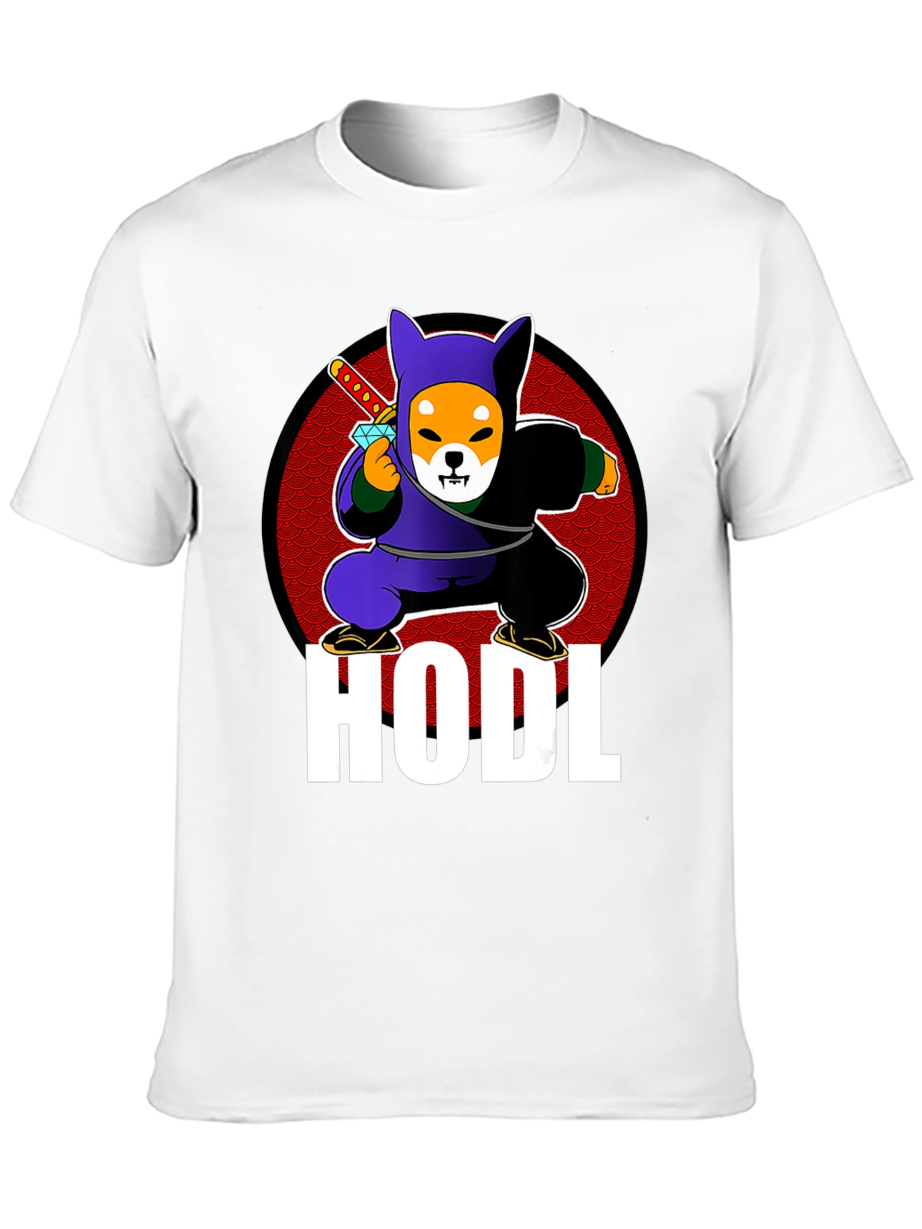HODL Shiba Inu Ninja T-Shirt - Crypto Meme Tee