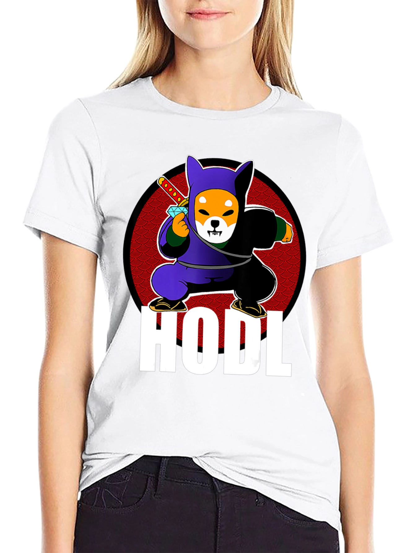 HODL Shiba Inu Ninja T-Shirt - Crypto Meme Tee