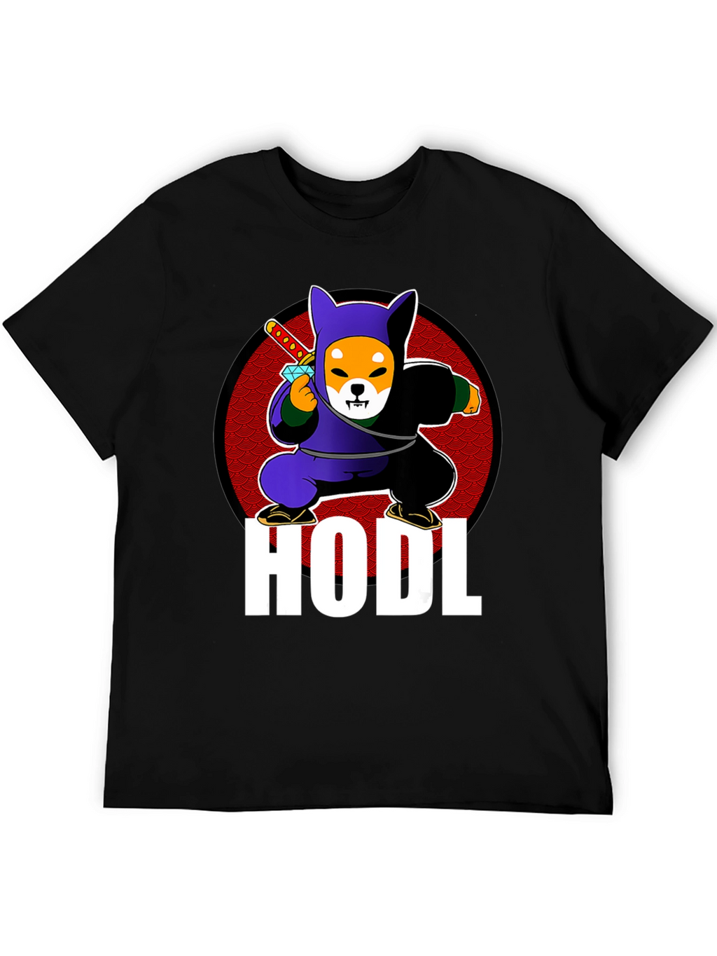 HODL Shiba Inu Ninja T-Shirt - Crypto Meme Tee