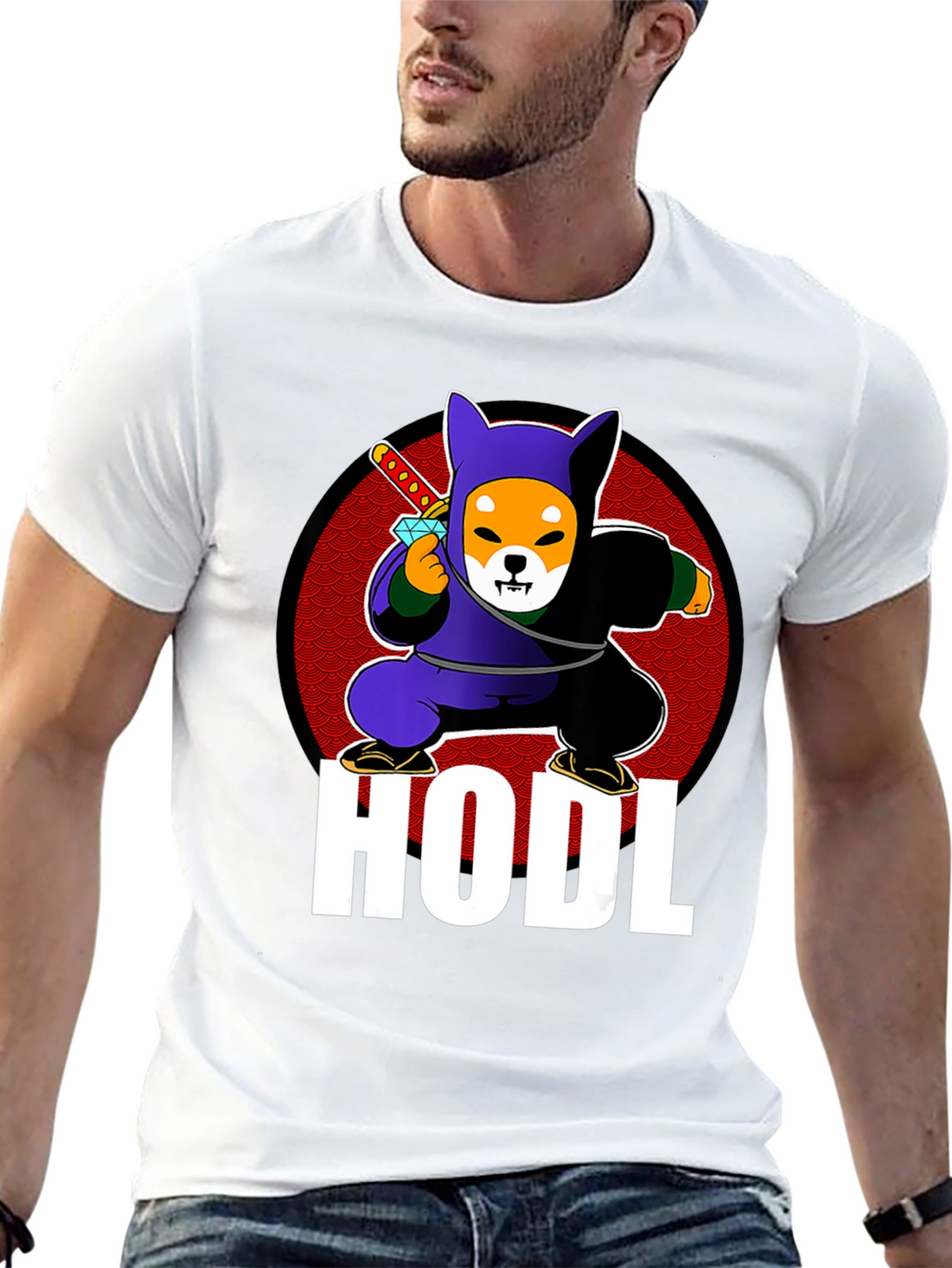 HODL Shiba Inu Ninja T-Shirt - Crypto Meme Tee