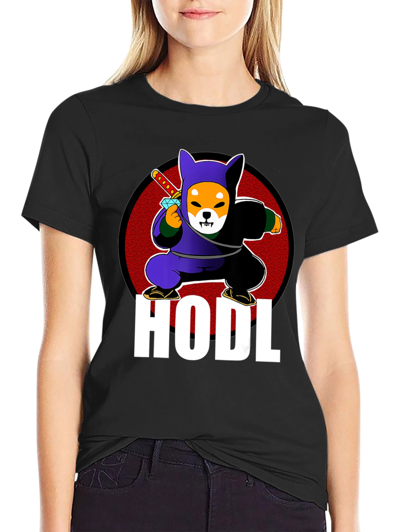 HODL Shiba Inu Ninja T-Shirt - Crypto Meme Tee