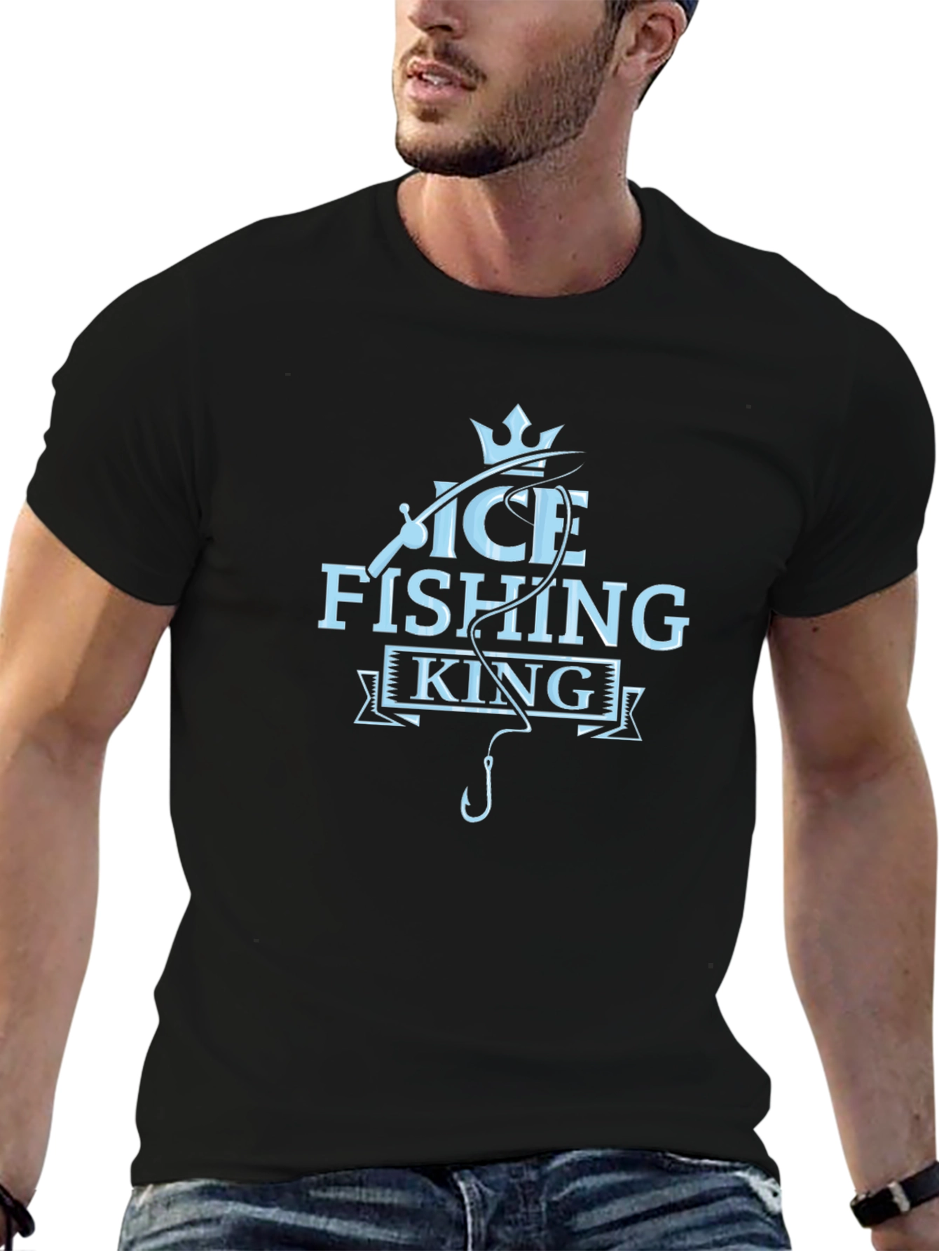 Ice Fishing King T-Shirt - Cool Angler Tee