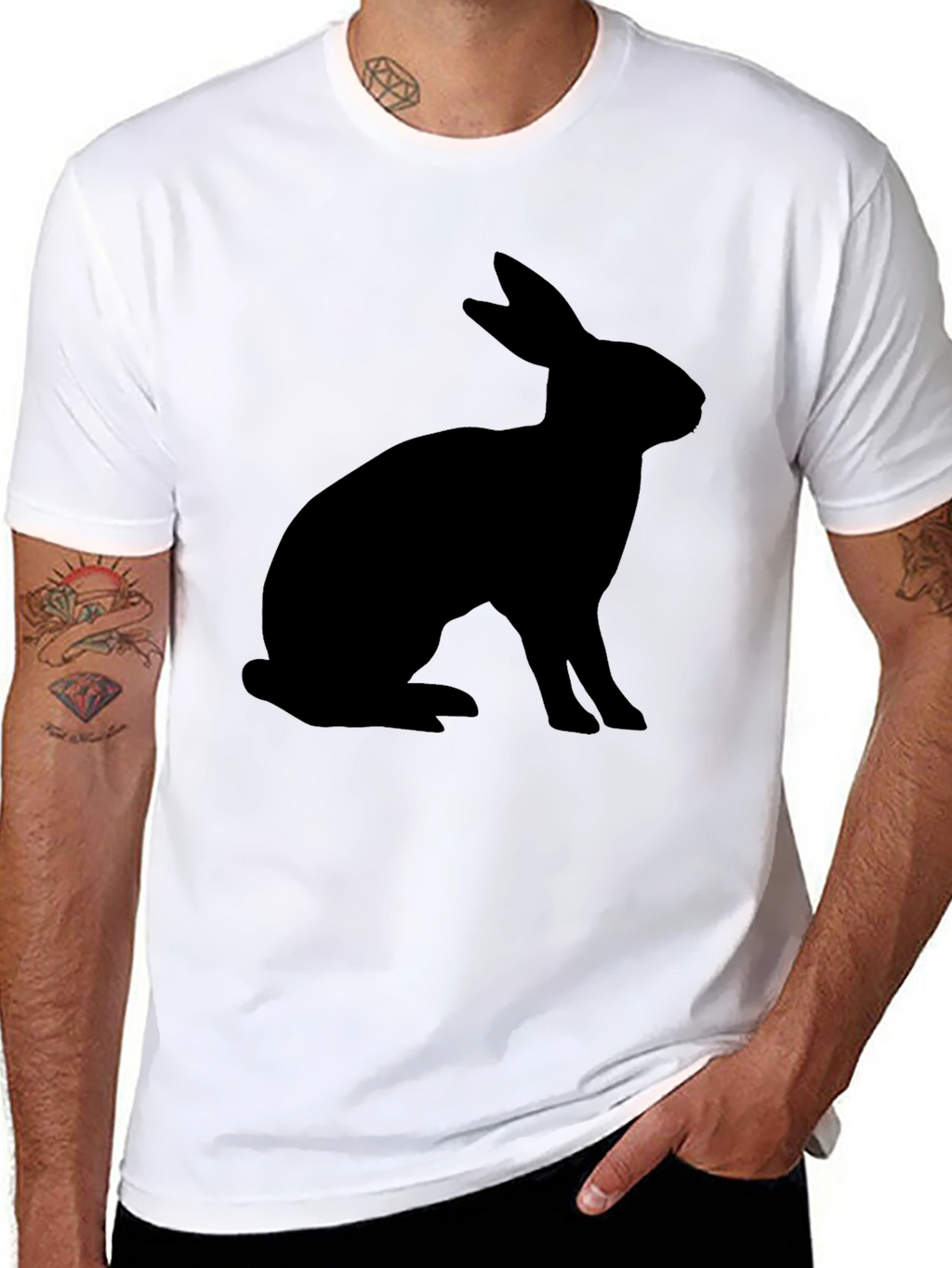 Black Rabbit Silhouette T-Shirt