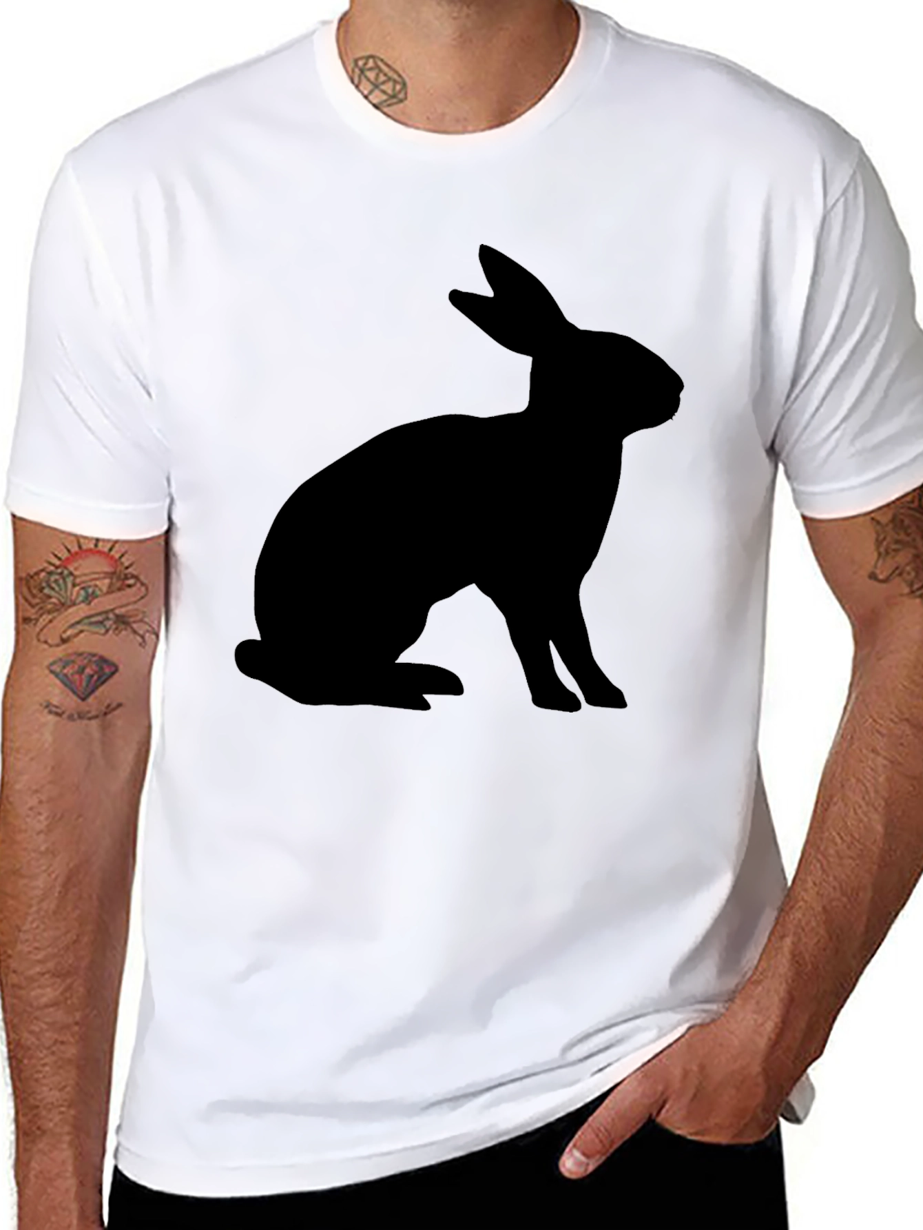 Black Rabbit Silhouette T-Shirt