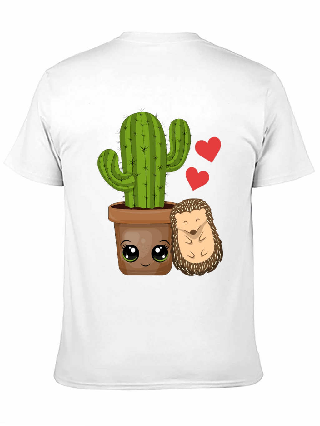 Cute Cactus & Hedgehog T-Shirt