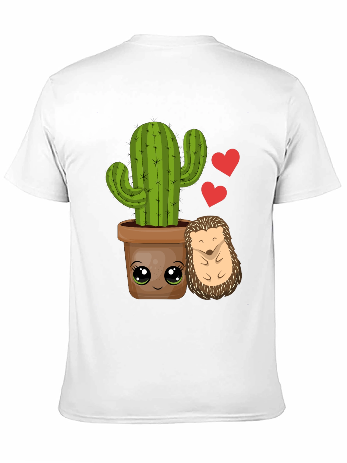 Cute Cactus & Hedgehog T-Shirt