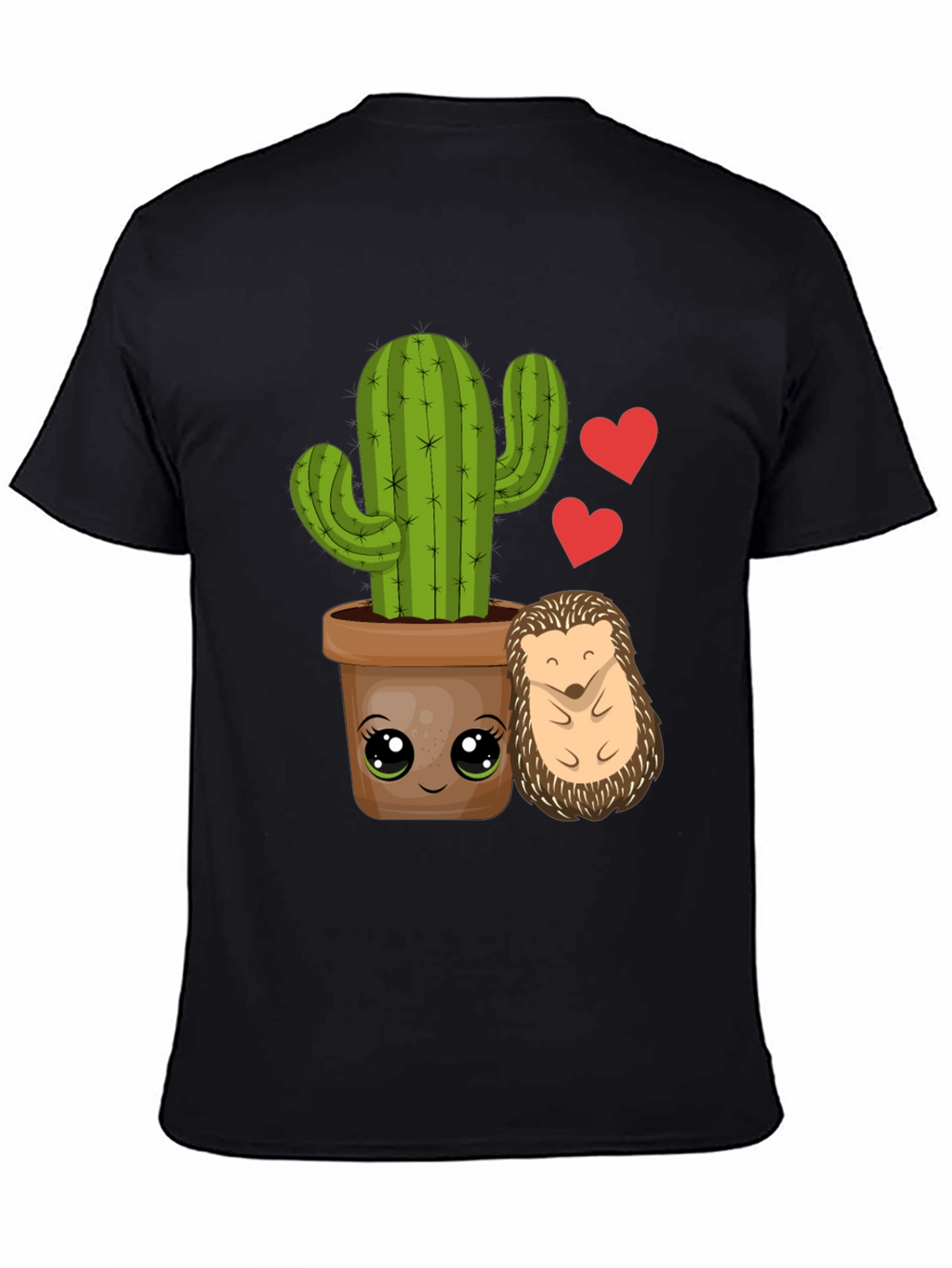 Cute Cactus & Hedgehog T-Shirt