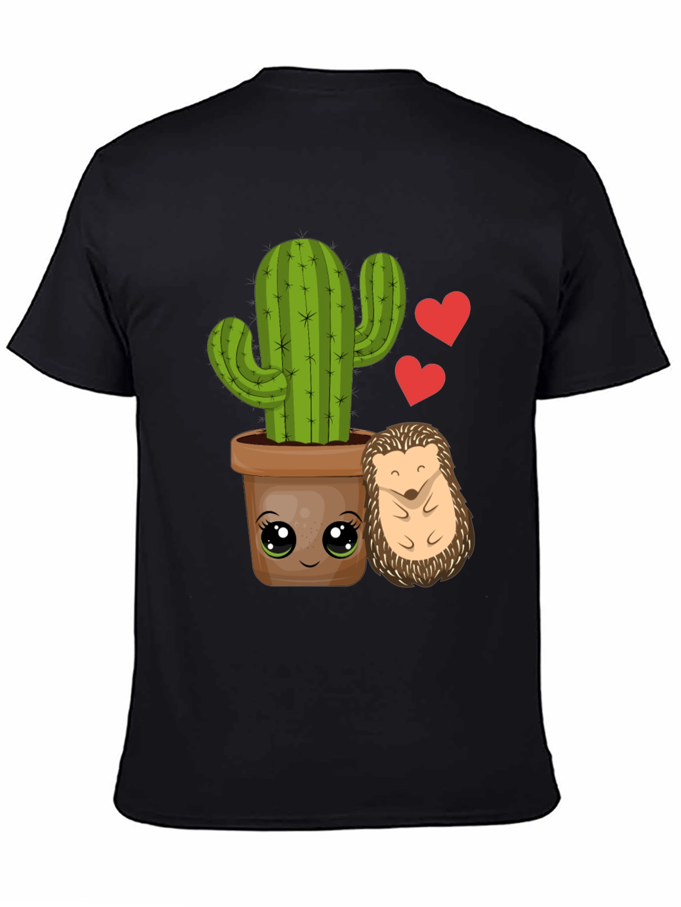 Cute Cactus & Hedgehog T-Shirt