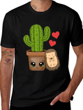 Cute Cactus & Hedgehog T-Shirt