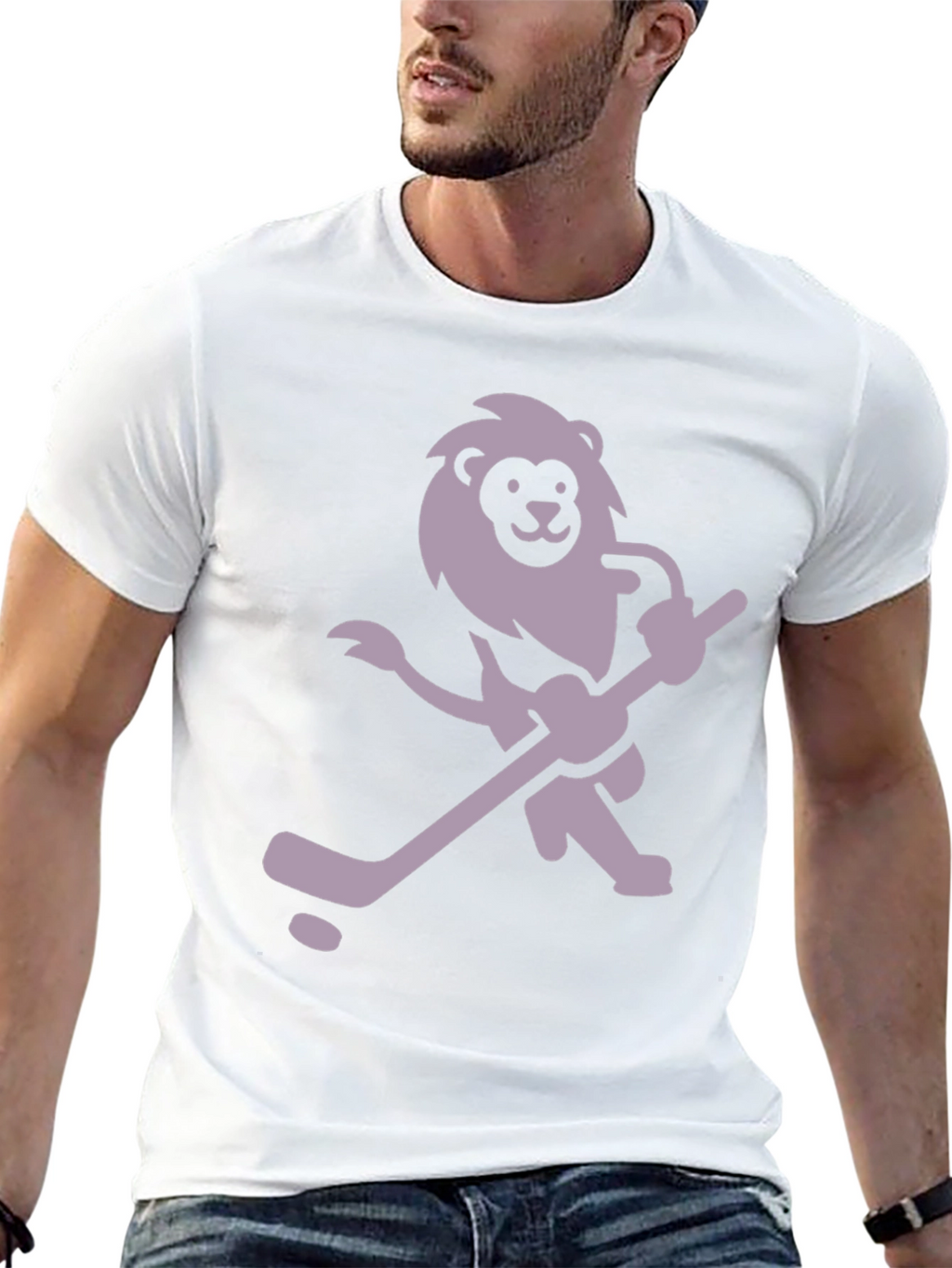 Lion Hockey T-Shirt - Unique Graphic Tee