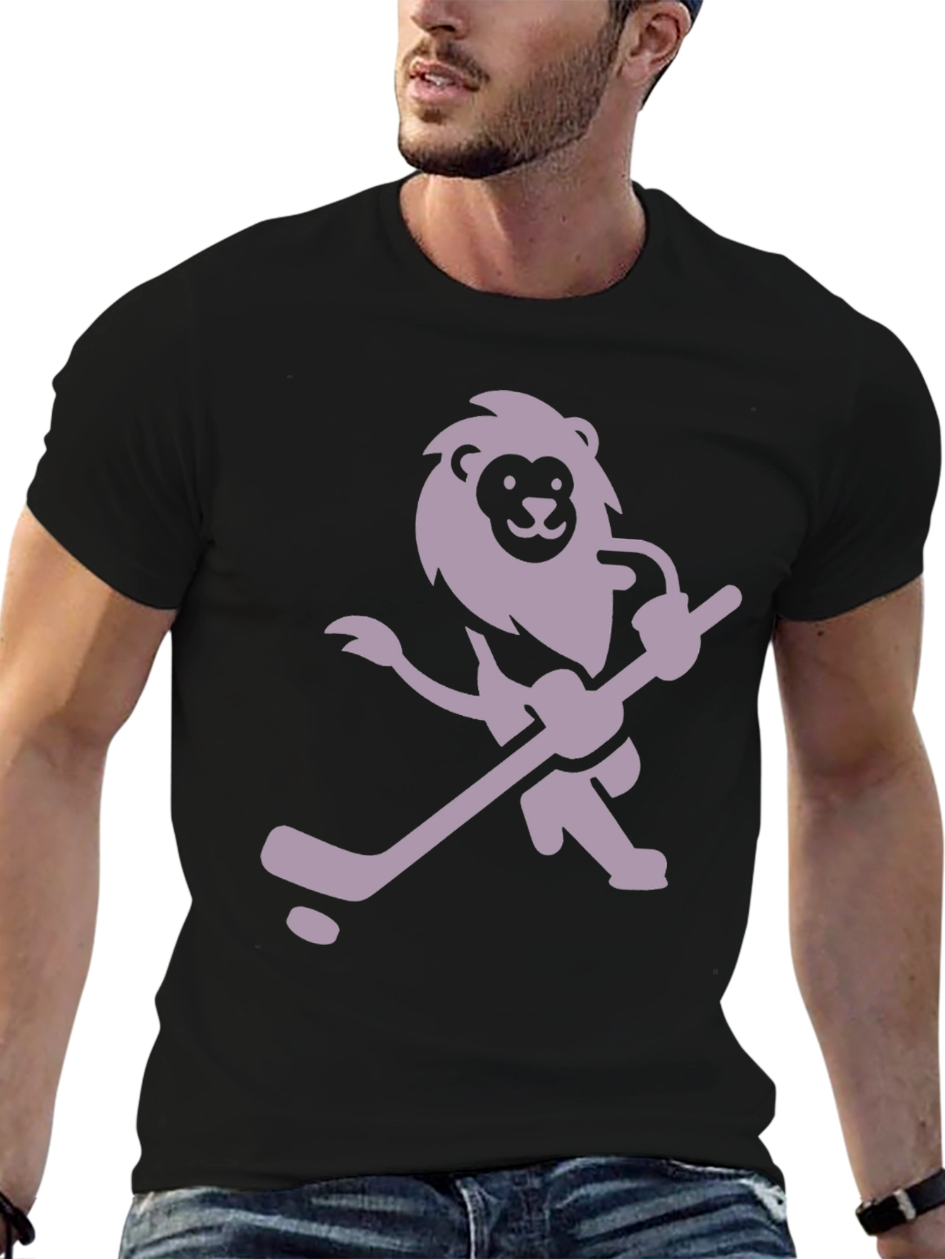 Lion Hockey T-Shirt - Unique Graphic Tee