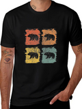 Retro Bear Graphic T-Shirt - Stylish Mens Tee