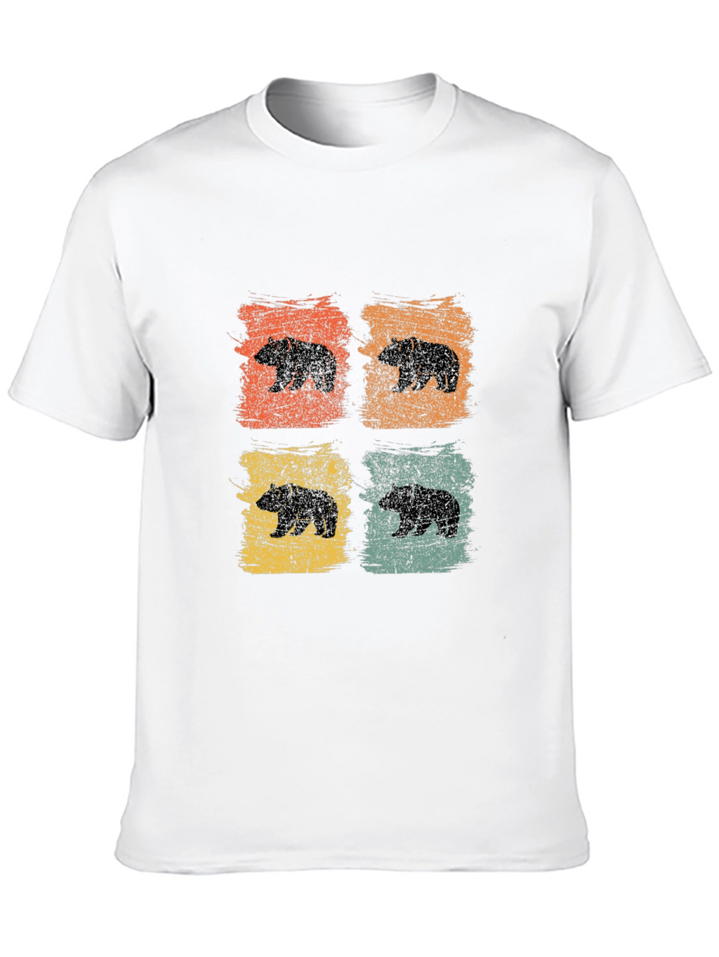 Retro Bear Graphic T-Shirt - Stylish Mens Tee