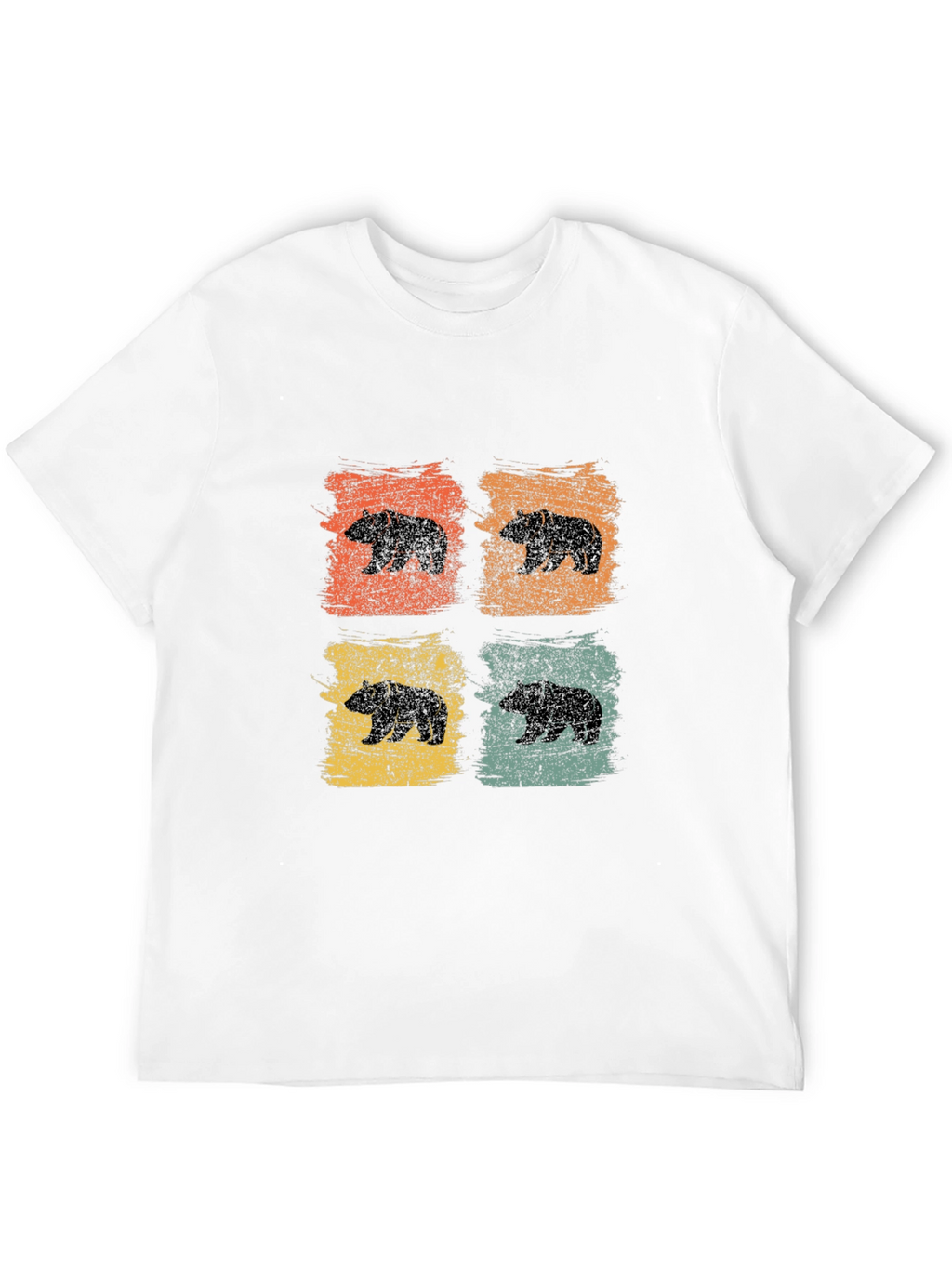 Retro Bear Graphic T-Shirt - Stylish Mens Tee