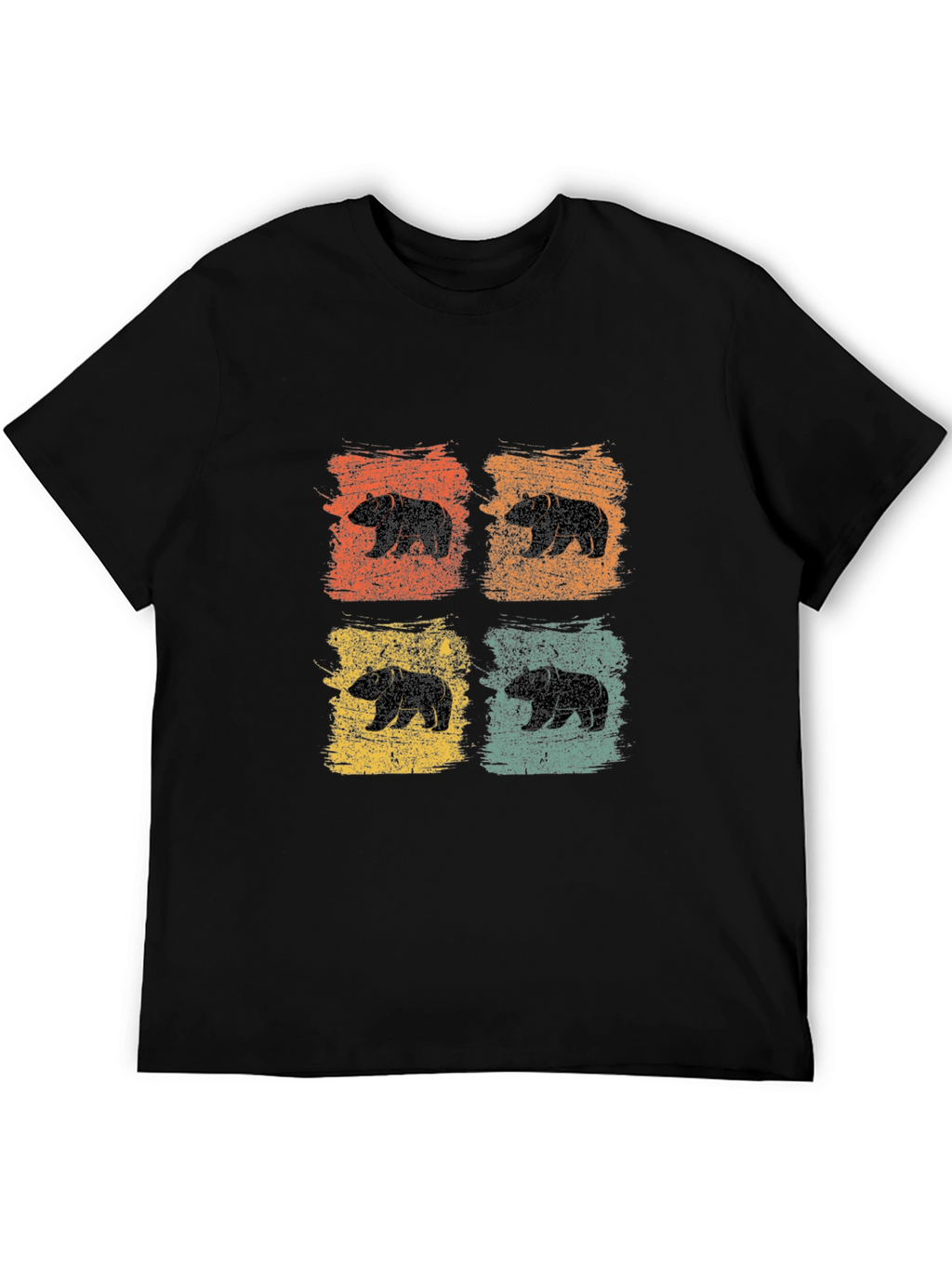 Retro Bear Graphic T-Shirt - Stylish Mens Tee