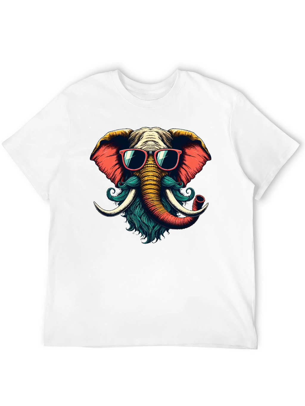 Cool Elephant Graphic Tee - Black
