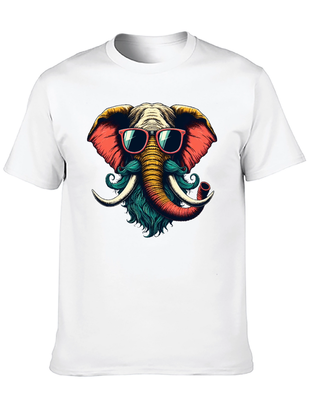 Cool Elephant Graphic Tee - Black