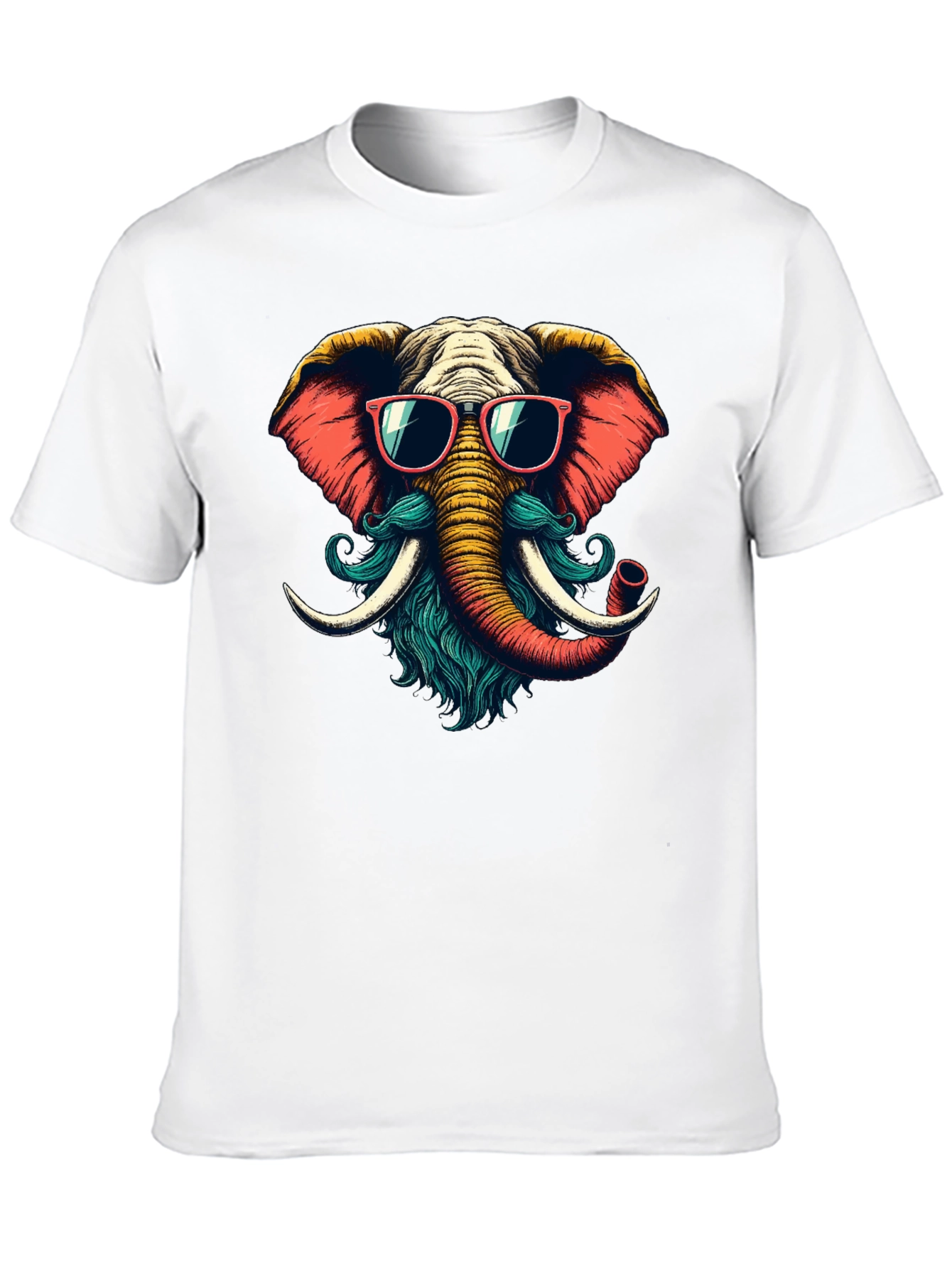 Cool Elephant Graphic Tee - Black