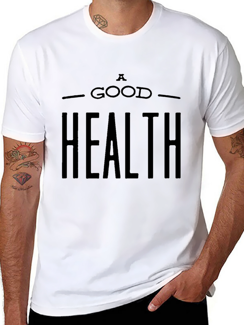A Good Health T-Shirt - Stylish Black Tee
