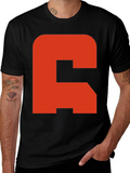 Bold Initial Tee - C Graphic Black T-Shirt