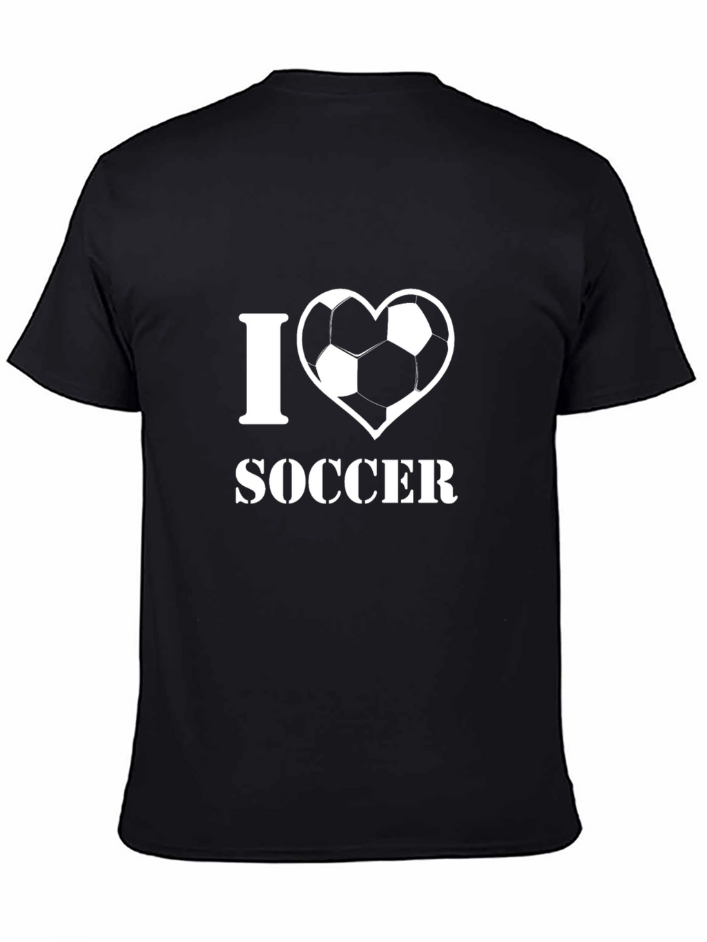 I Heart Soccer T-Shirt - Black Cotton Tee