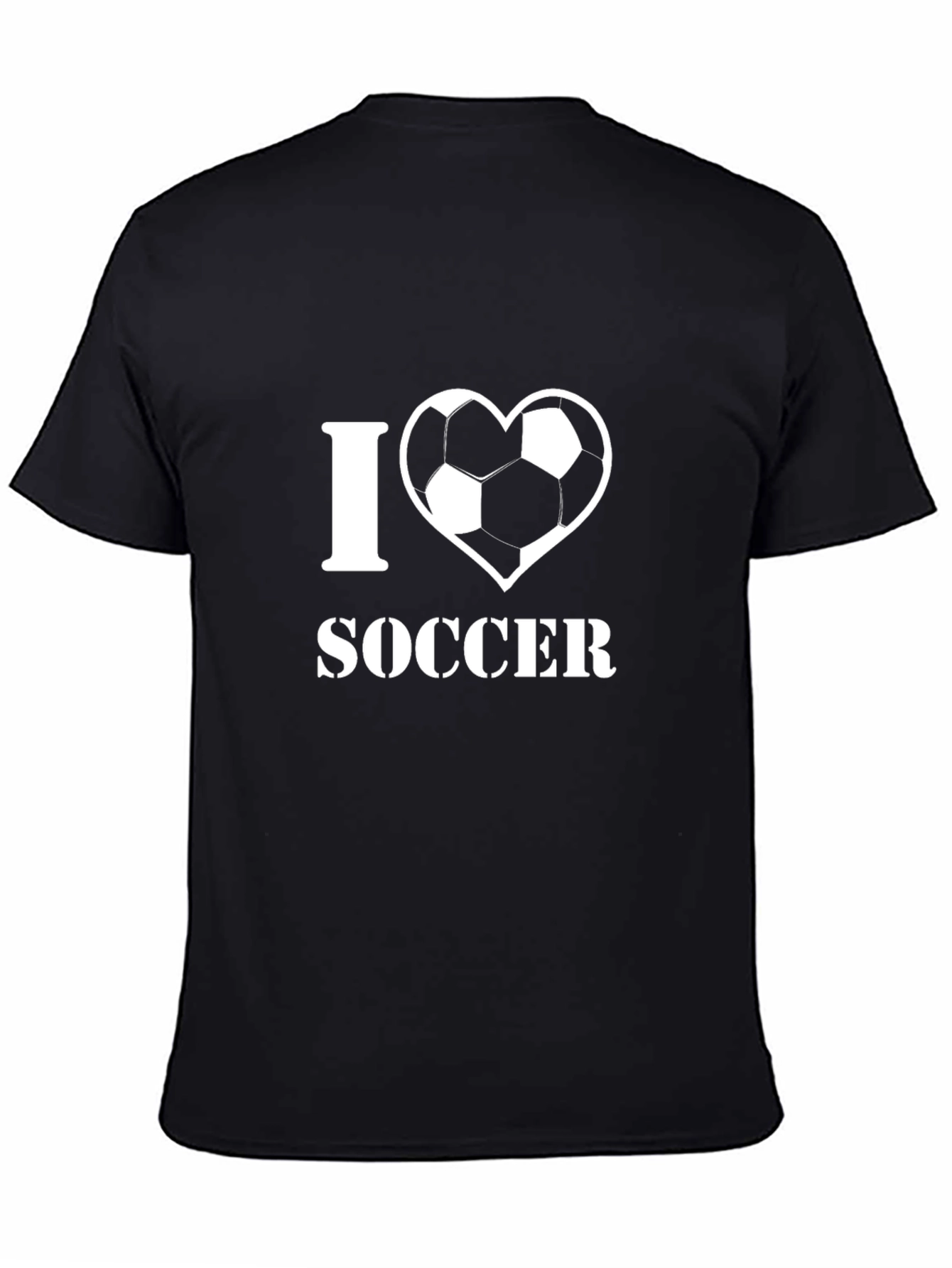 I Heart Soccer T-Shirt - Black Cotton Tee