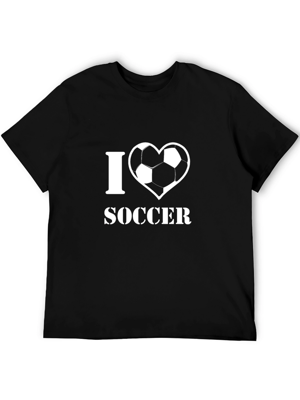 I Heart Soccer T-Shirt - Black Cotton Tee