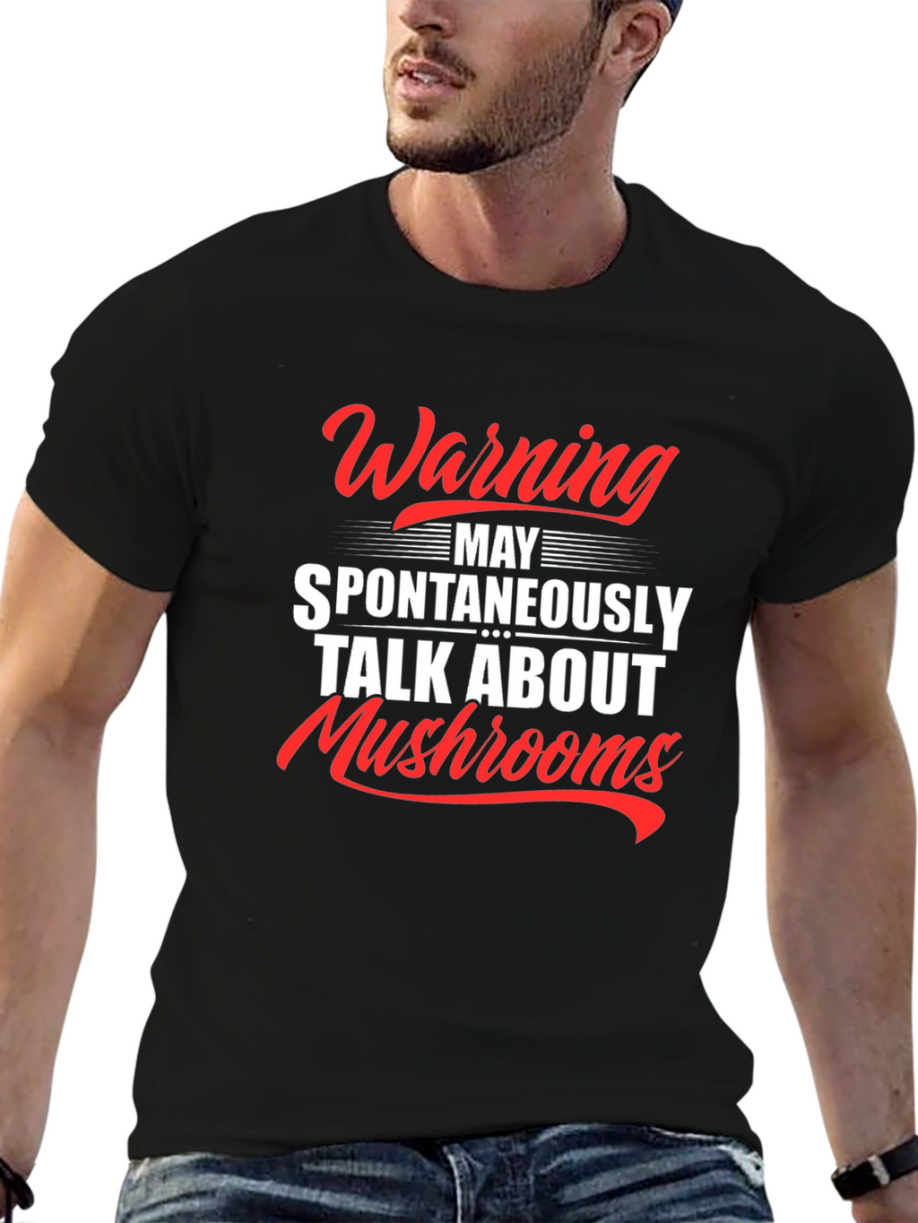 Warning: May Spontaneously Talk About Mushrooms T-Shirt