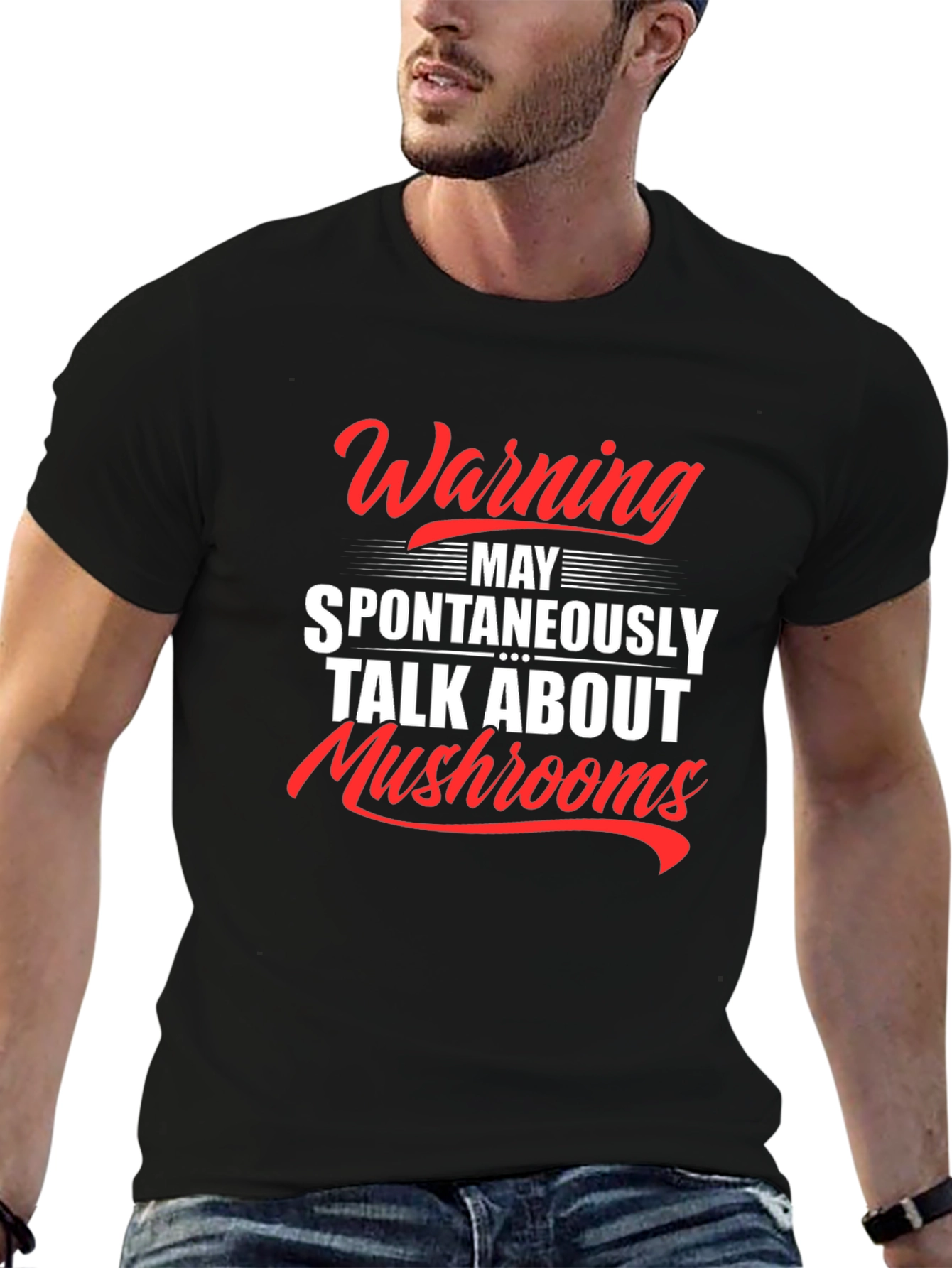 Warning: May Spontaneously Talk About Mushrooms T-Shirt