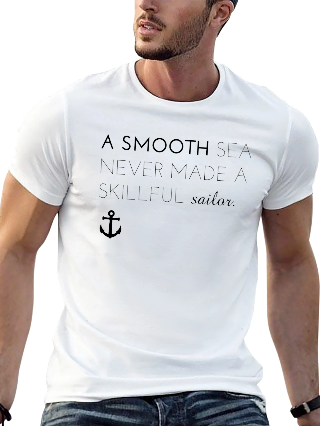 Smooth Sea Sailor Black Graphic T-Shirt