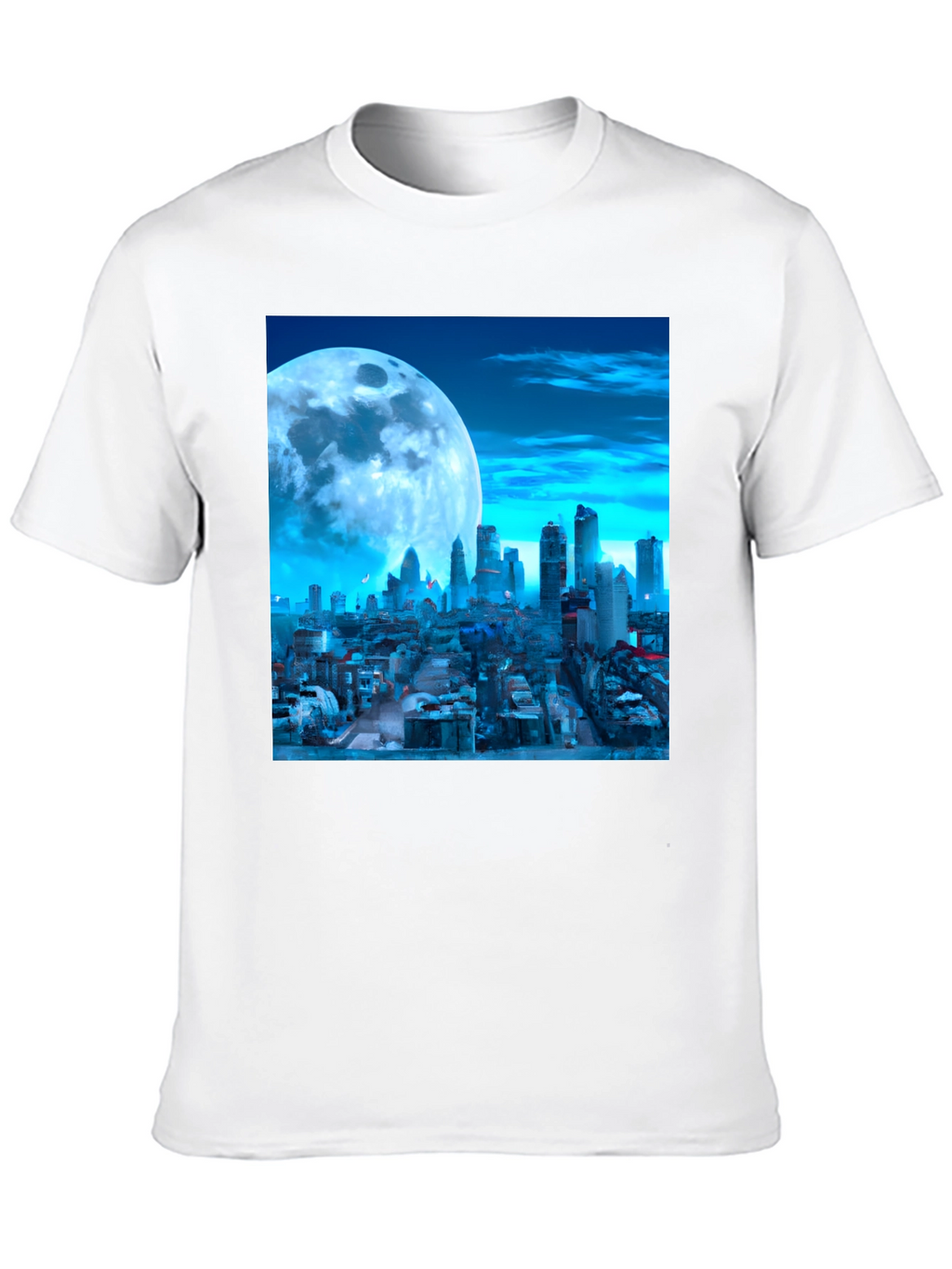 City Moonscape Black Graphic Tee
