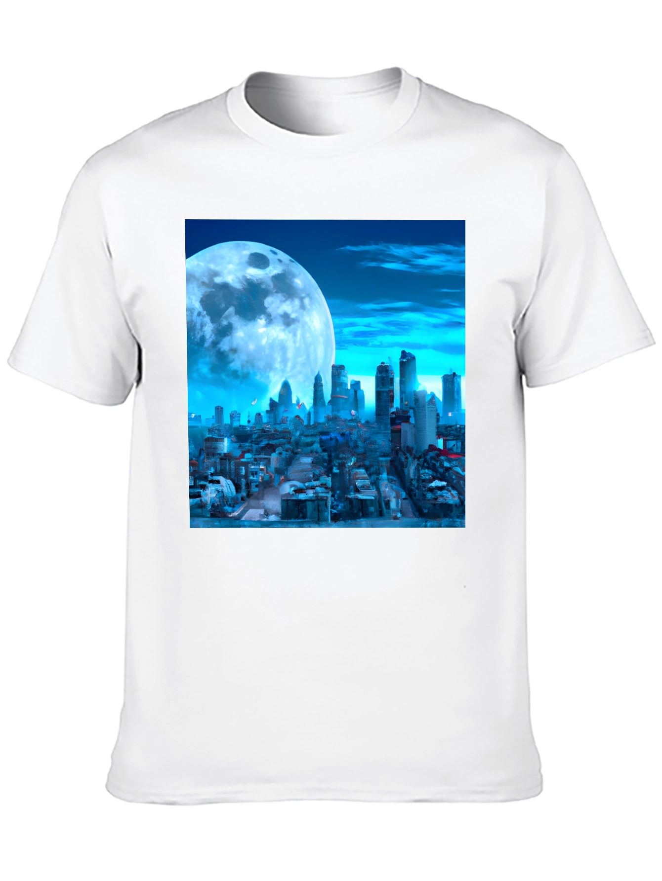 City Moonscape Black Graphic Tee