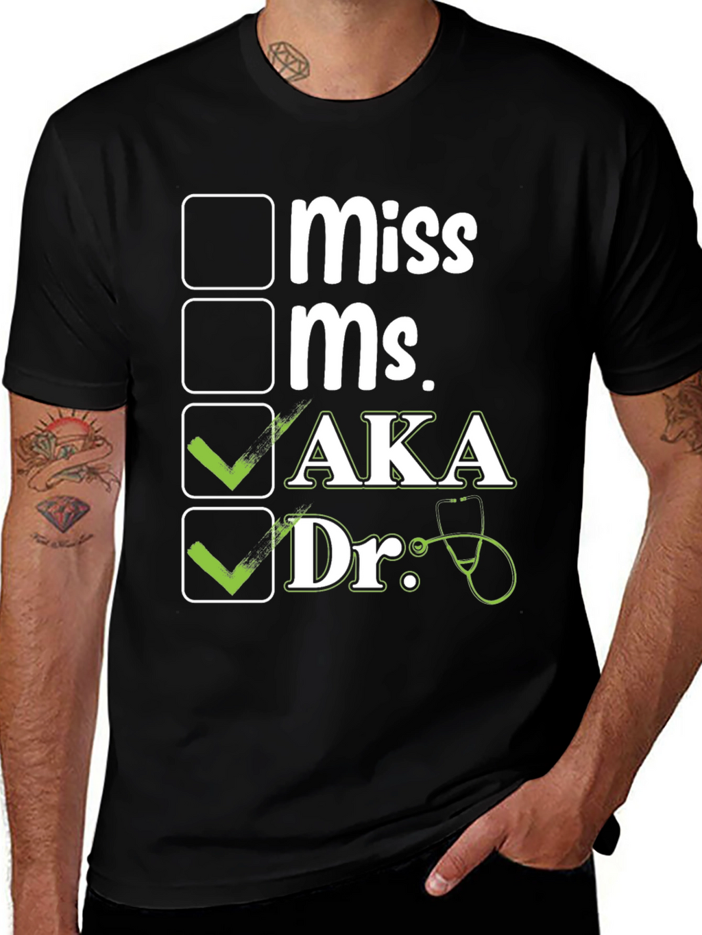 AKA Dr. T-Shirt - Novelty Doctor Checkbox Tee