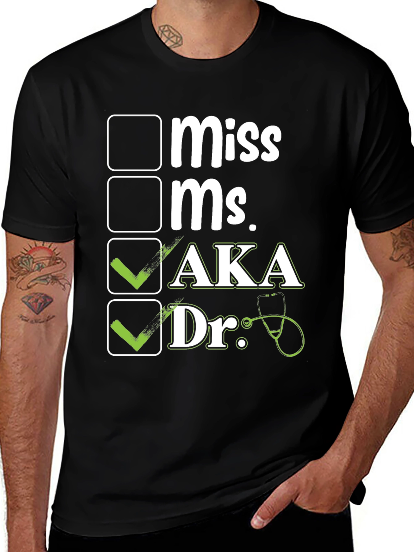 AKA Dr. T-Shirt - Novelty Doctor Checkbox Tee