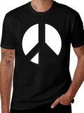 Peace Sign Graphic T-Shirt - Black